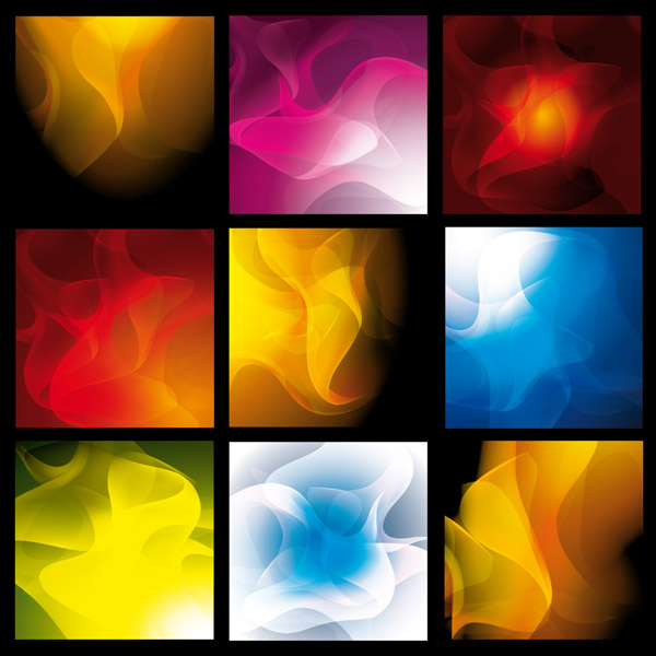 a variety of smoke background vector