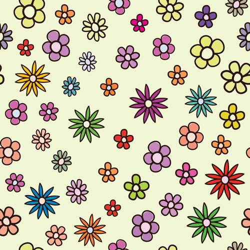 lovely flowers vector background 1