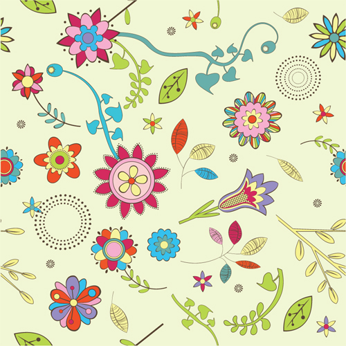 lovely flowers vector background 3