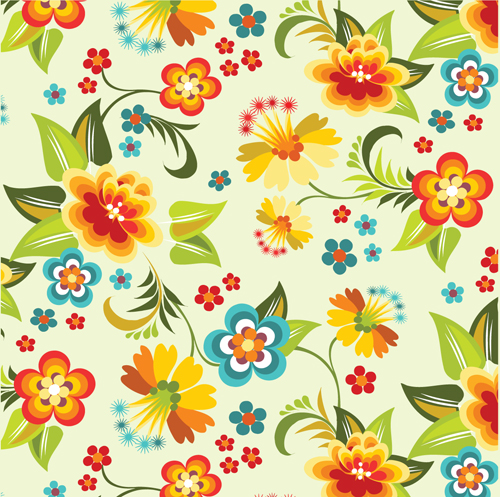 lovely flowers vector background 4