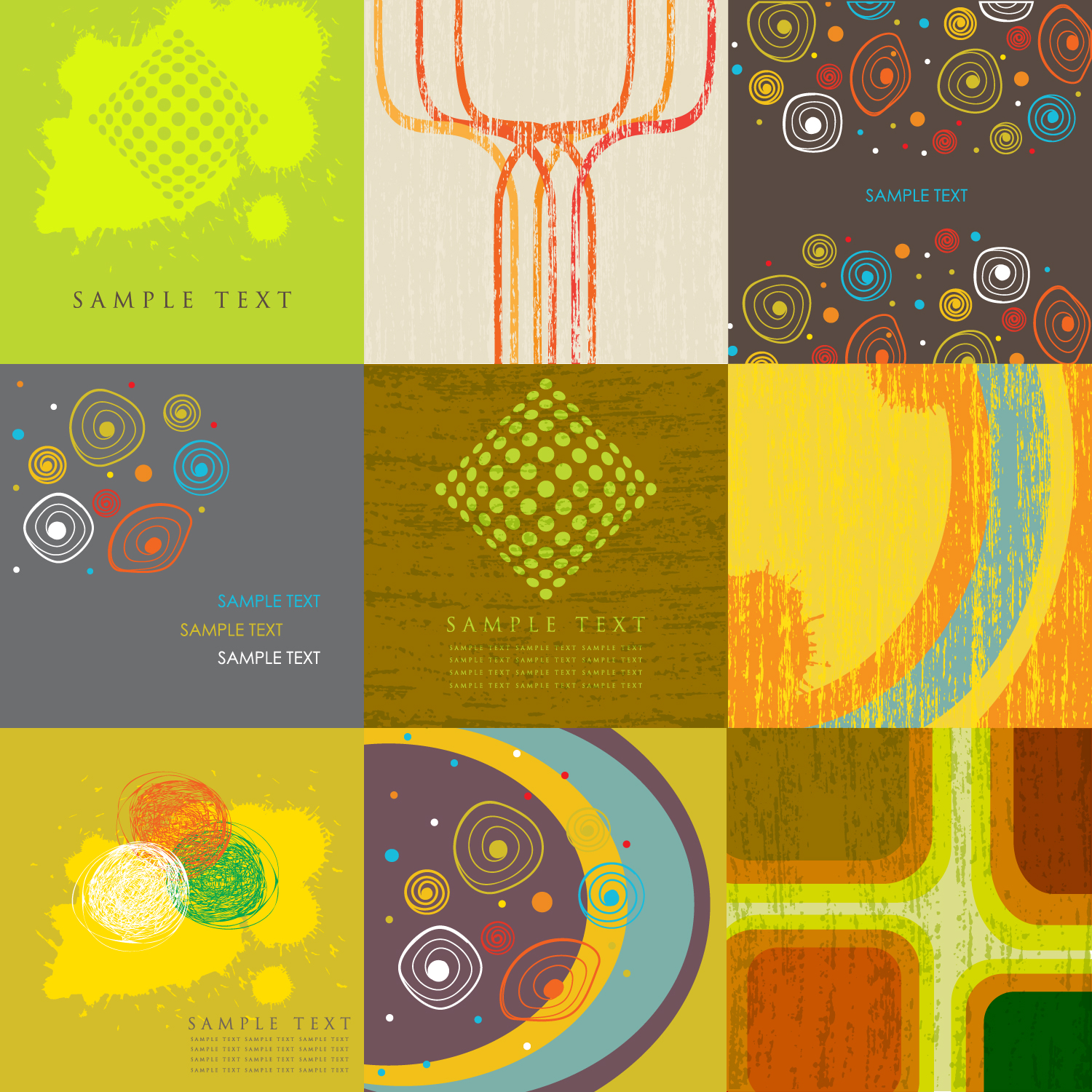 9 stylish vector background