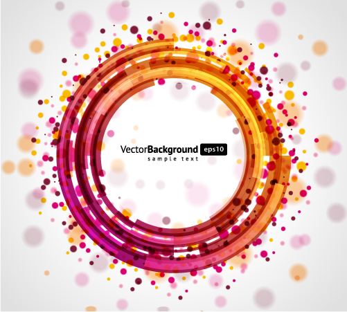 4 round light vector background