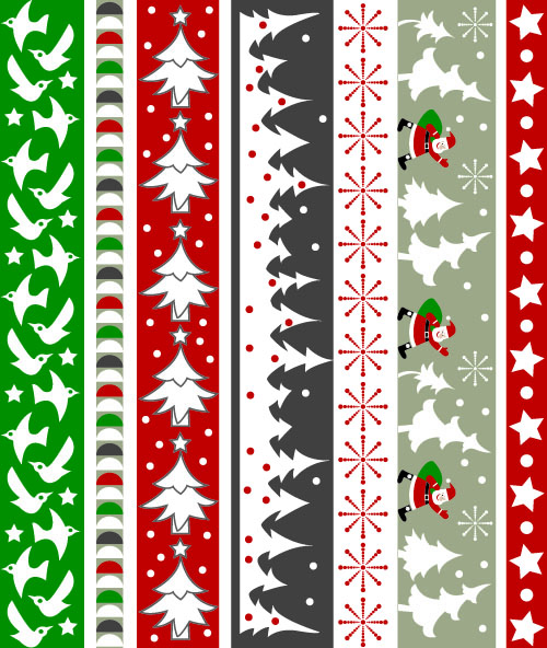 christmas two sides continuous background 01 vector