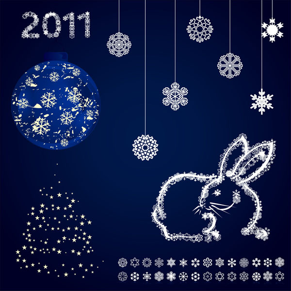 delicate snowflake christmas background vector