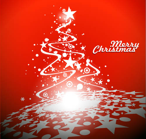 bright christmas background vector