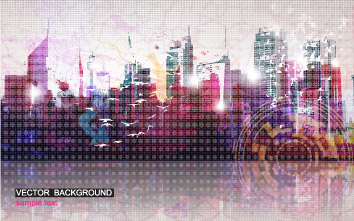 beautiful city background vector