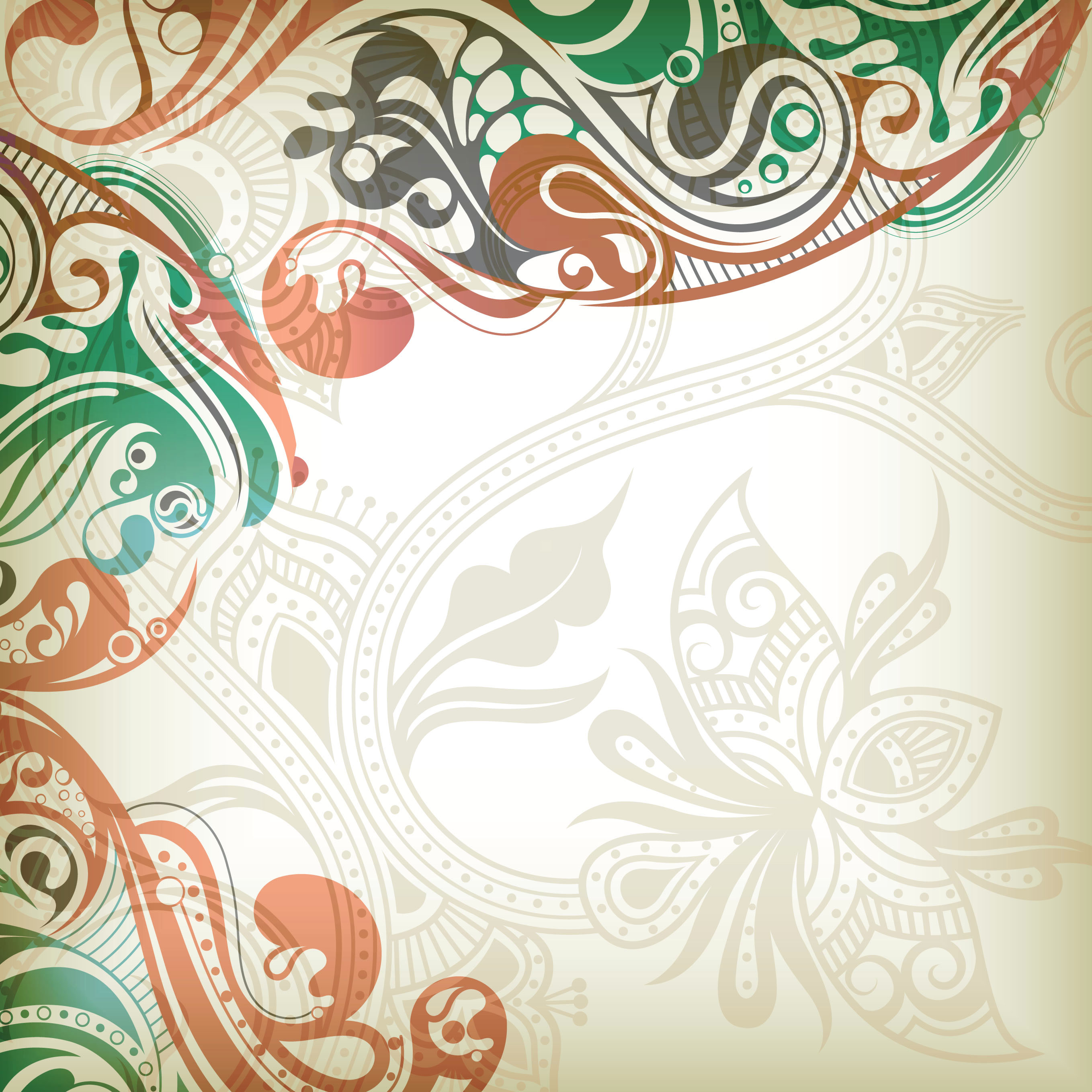 delicate pattern background vector