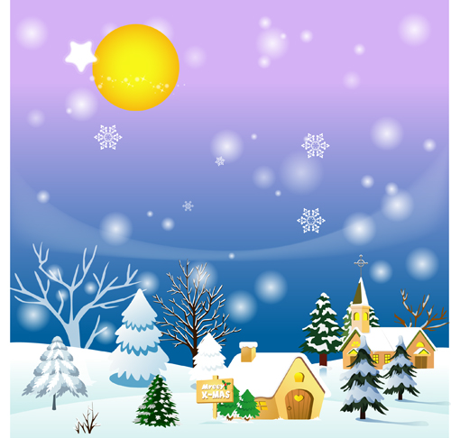 cartoon christmas background vector