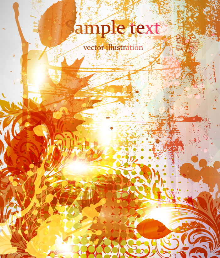 autumn maple leaf poster 01 vector