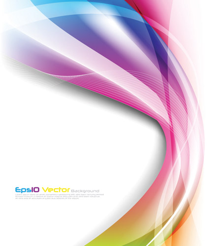 colorful dynamic lines of the vector