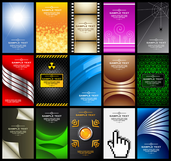 a variety of card background vector