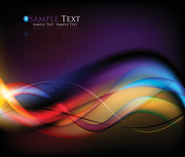 cool dynamic light background vector symphony