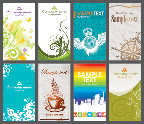 several card template vector