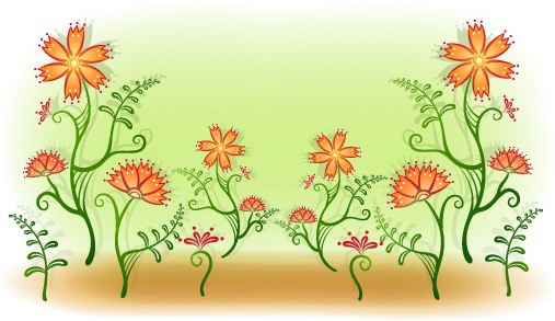 fresh flowers handpainted background vector case 2