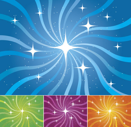 stars with rotation vector background lines