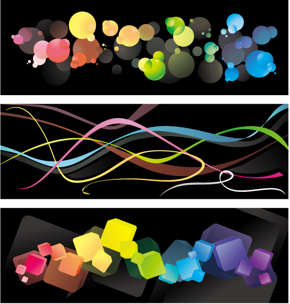 3 colorful background vector