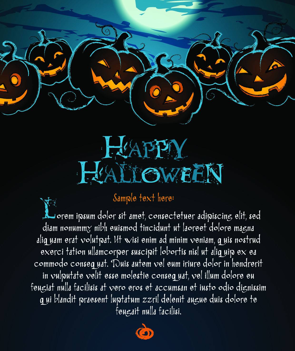 halloween posters beautiful background 02 vector