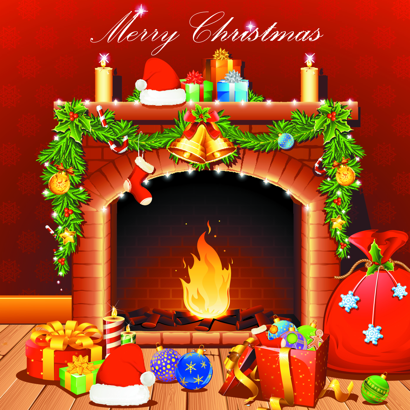 beautiful christmas background 05 vector