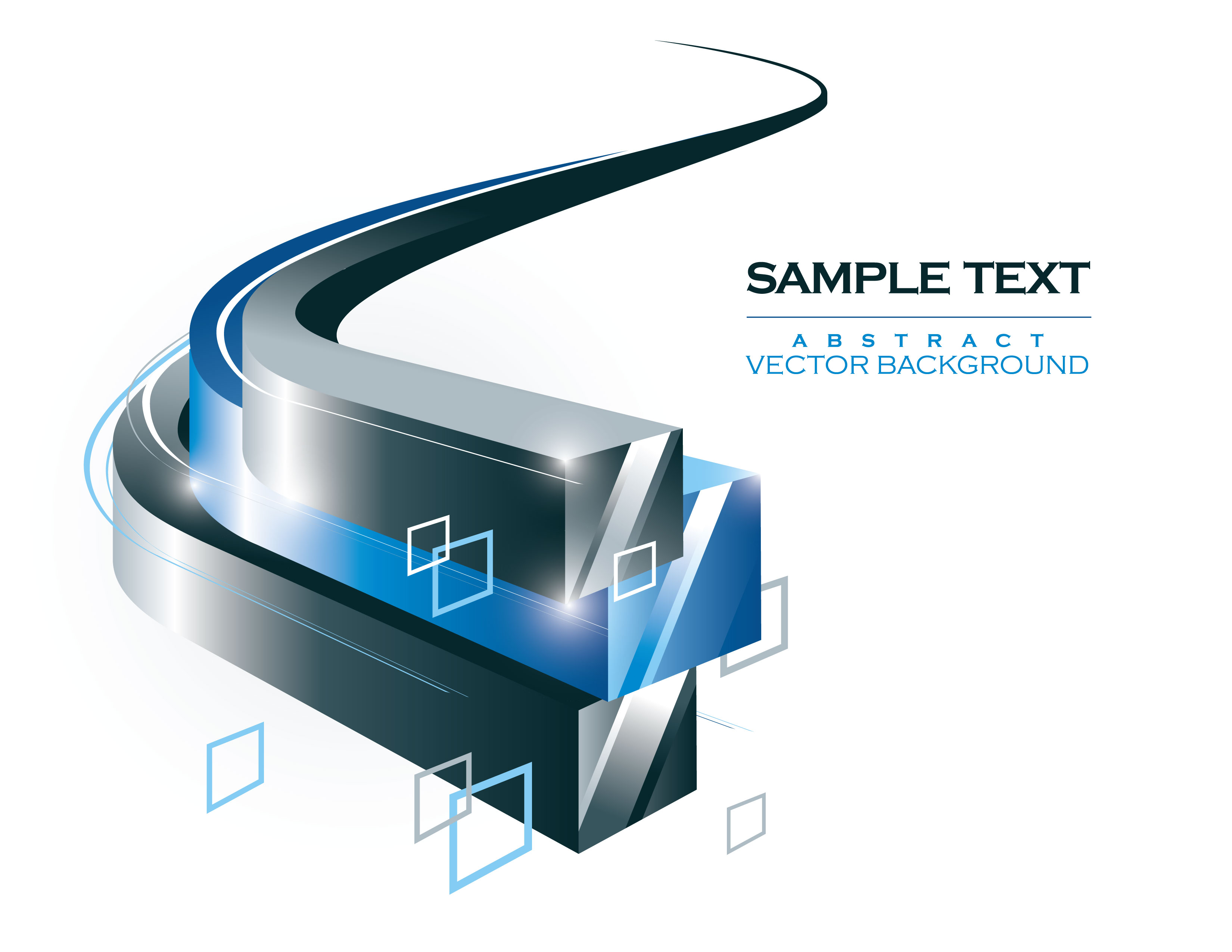 threedimensional dynamic flow line box background 02 vector