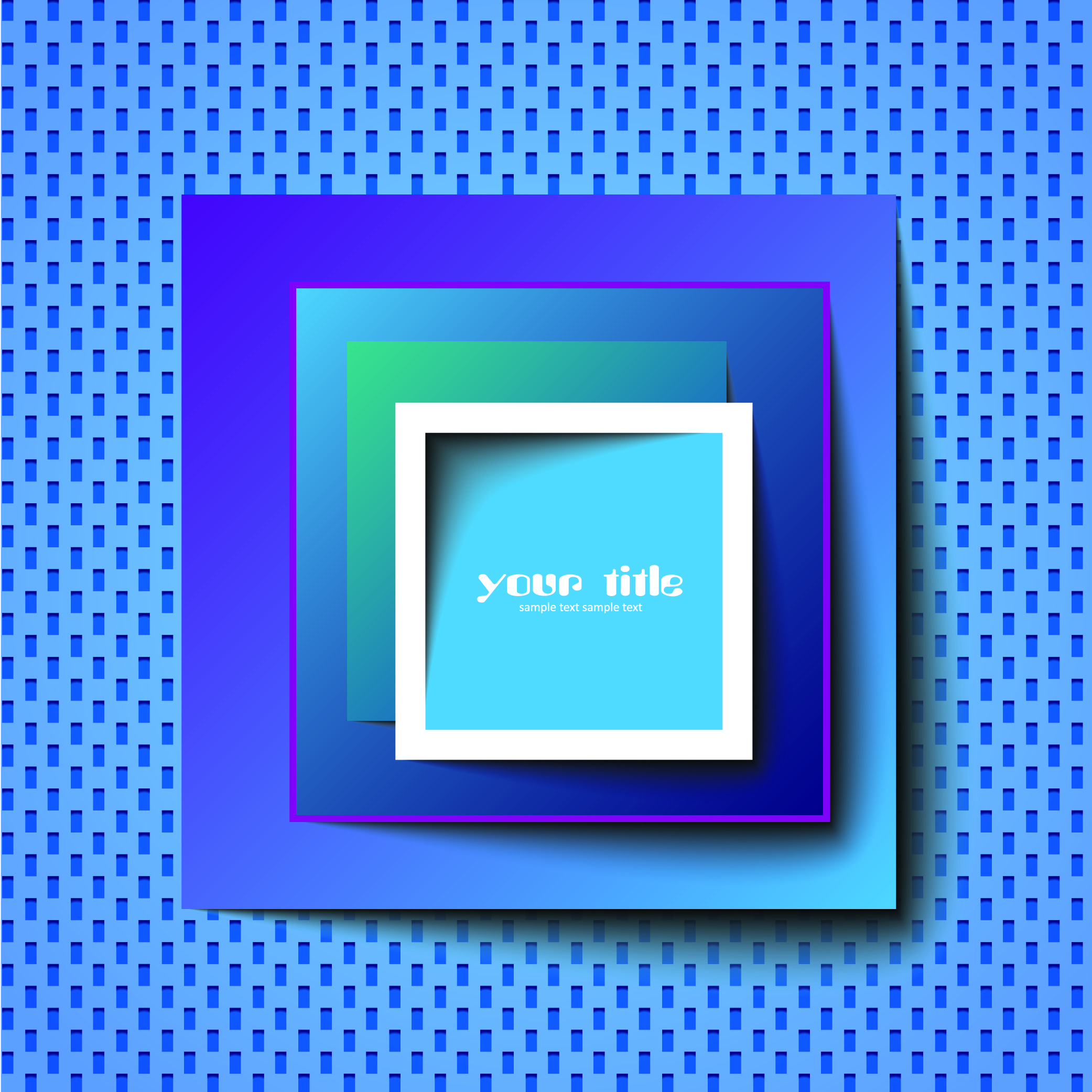 blue square advertising vector