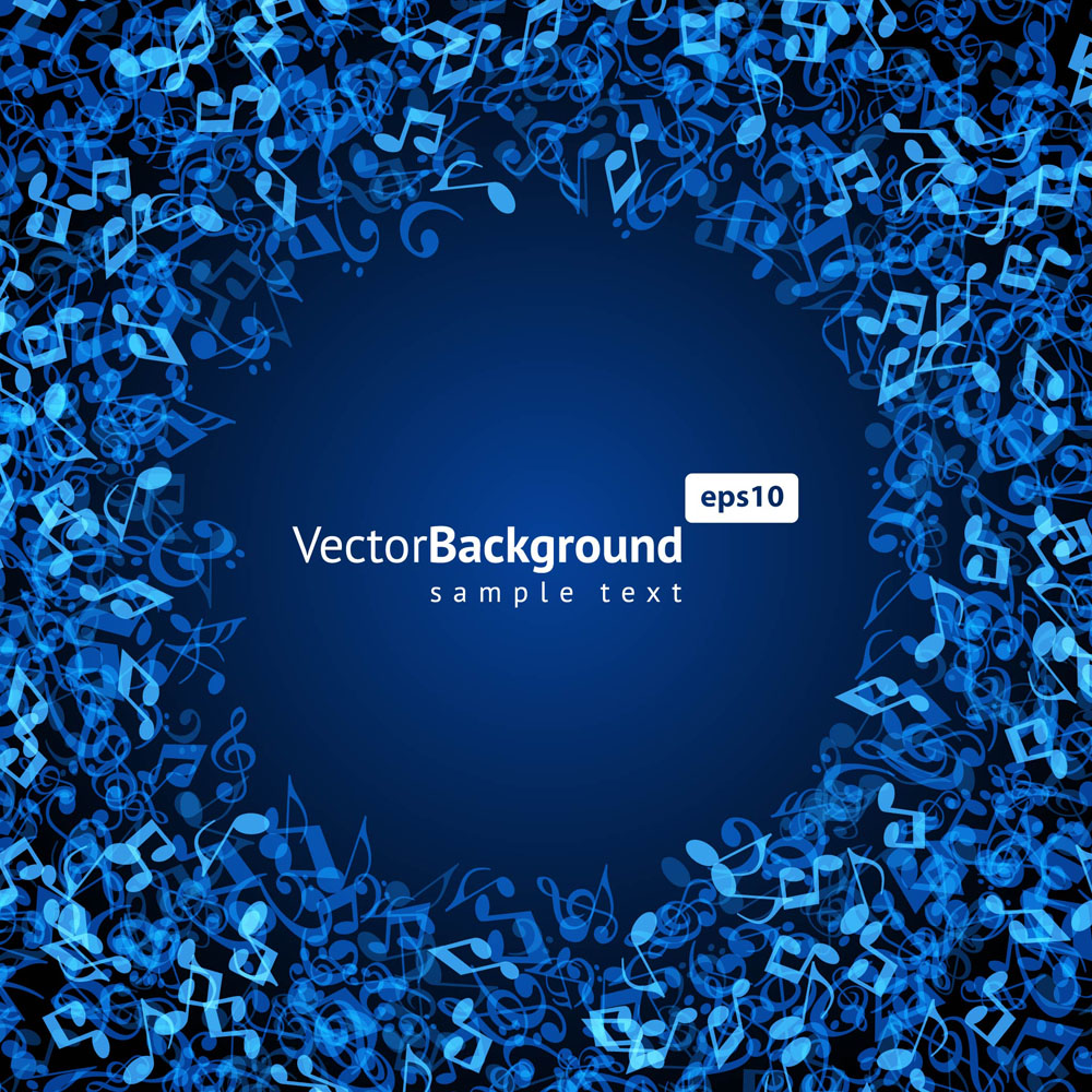 music keys blue background 03 vector