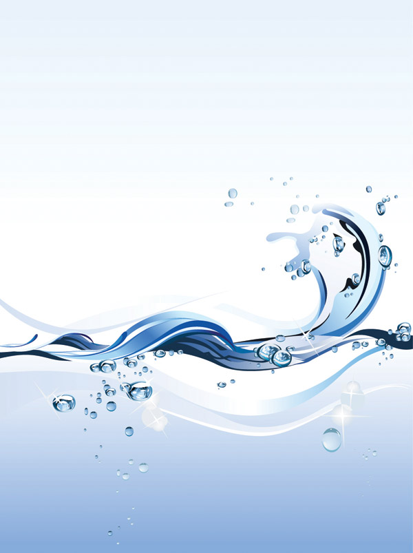 flowing water theme vector