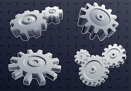 cool 3d gear element vector background