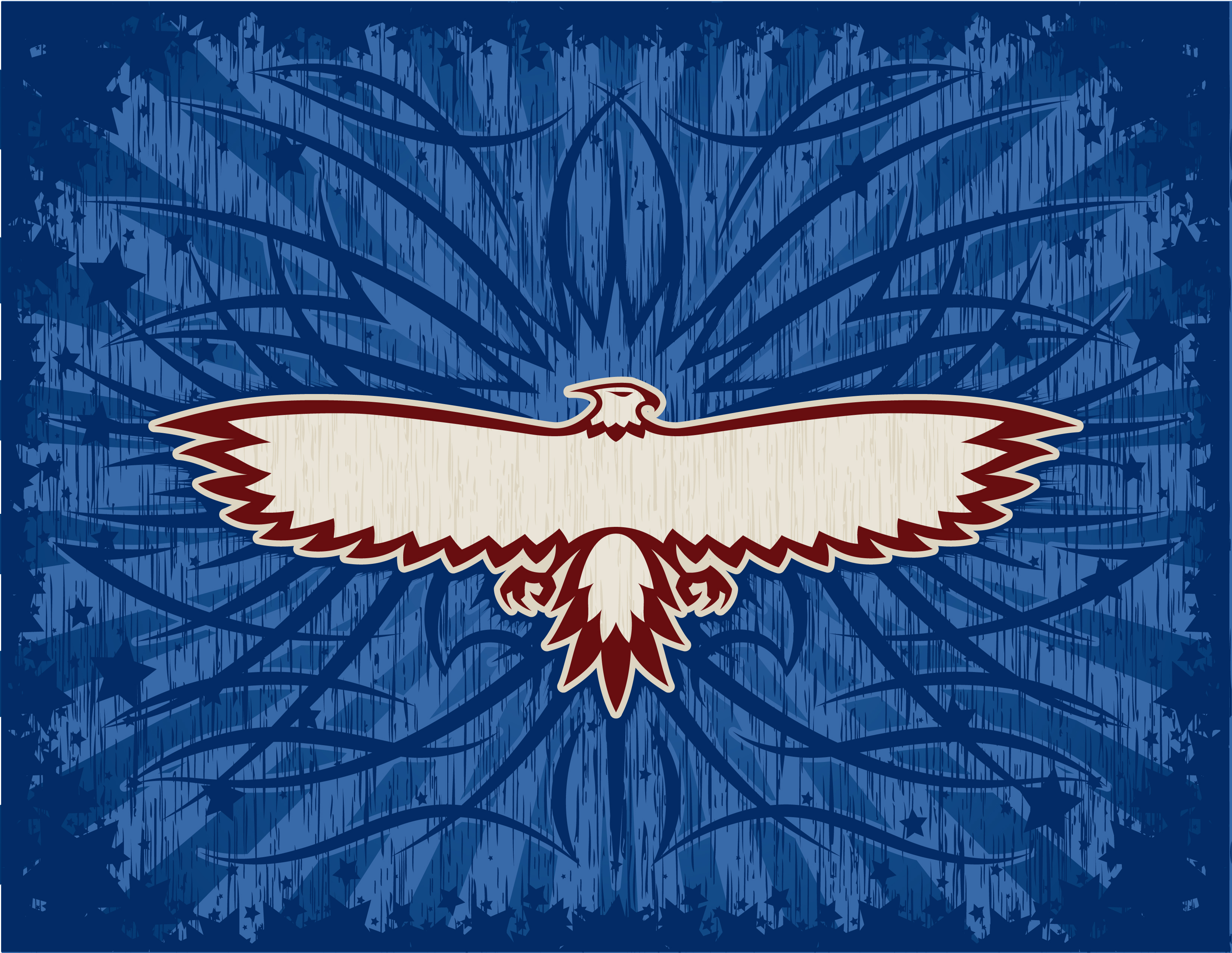 eagle totem and beautiful vector background