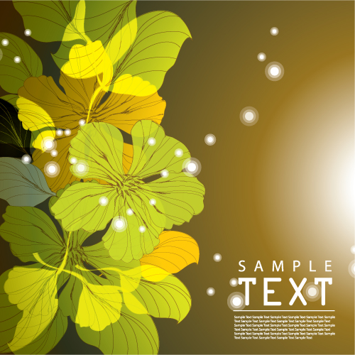 dream flowers vector background 1