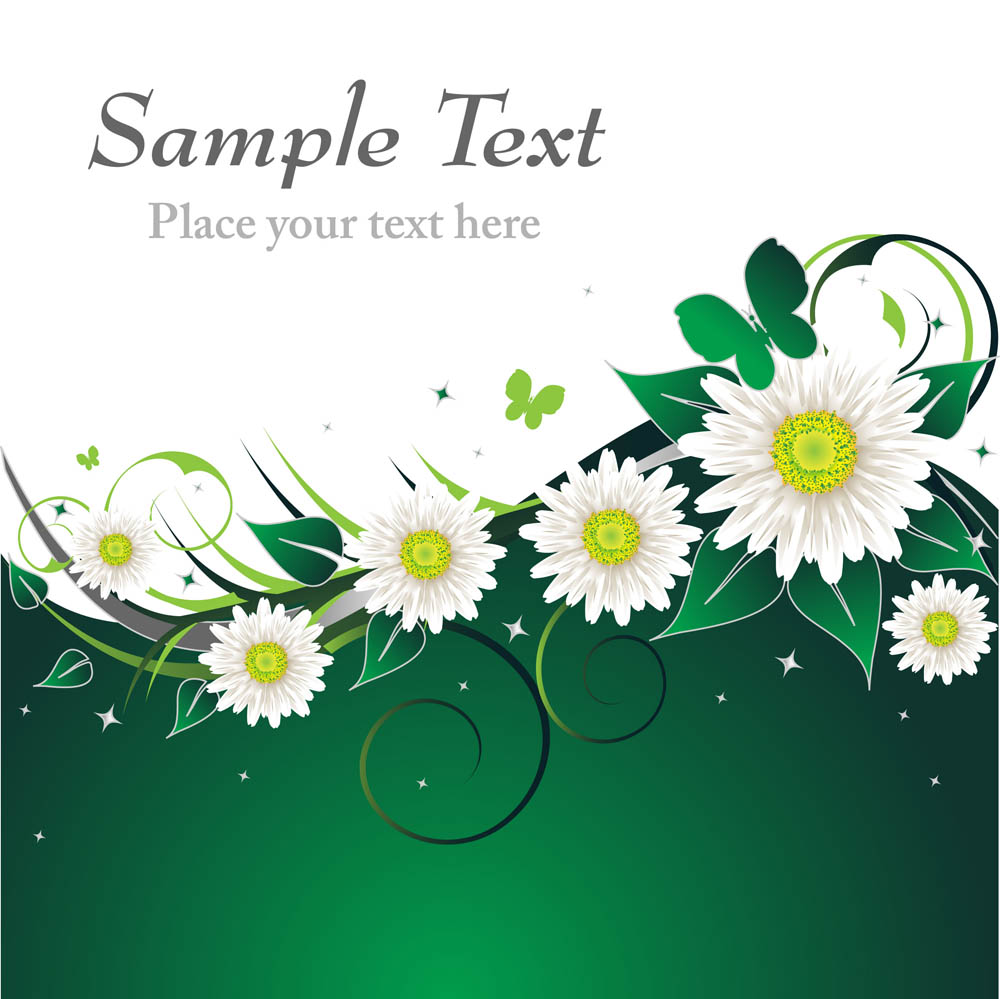 beautiful floral retro background 02 vector