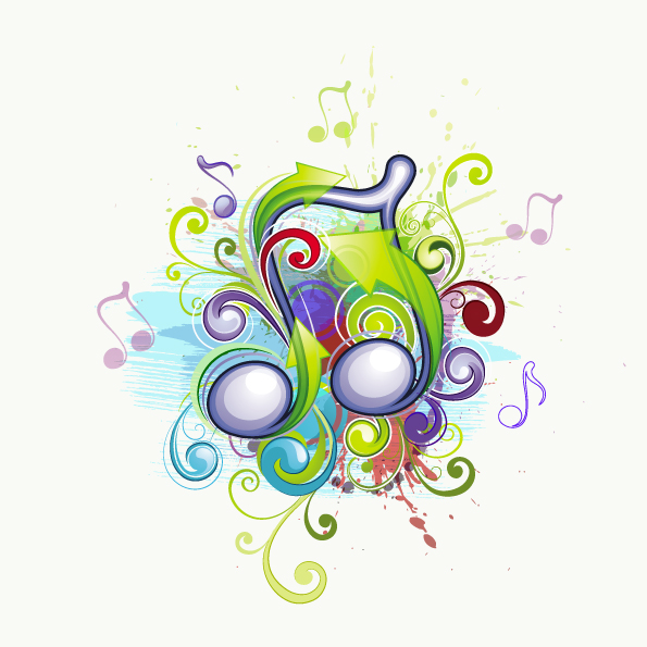 brilliant music background pattern 01 vector