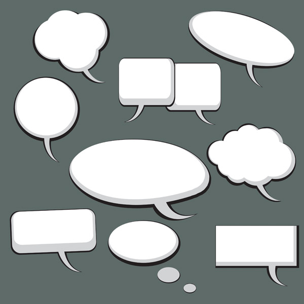 dialogue bubbles vector