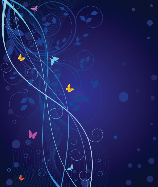 dynamic lines of the butterfly pattern vector