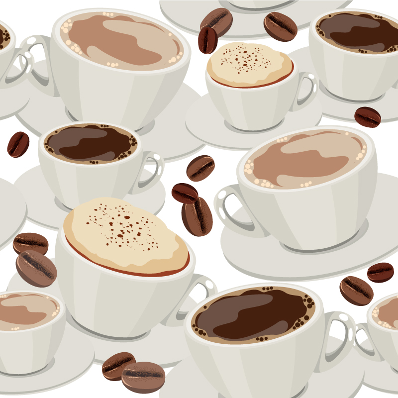 cartoon beverage background 03 vector