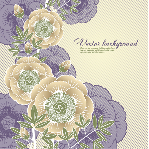 elegant floral background 05 vector