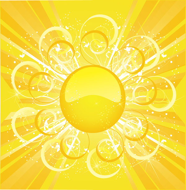 sun sun background vector 3