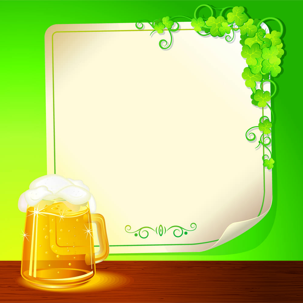 beer and background paper 02 vector