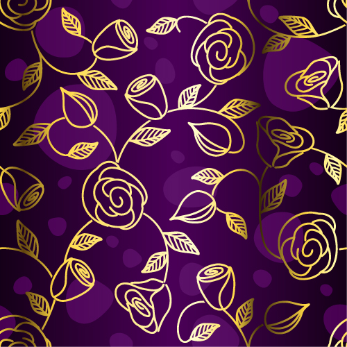 gorgeous fabric pattern background vector 3