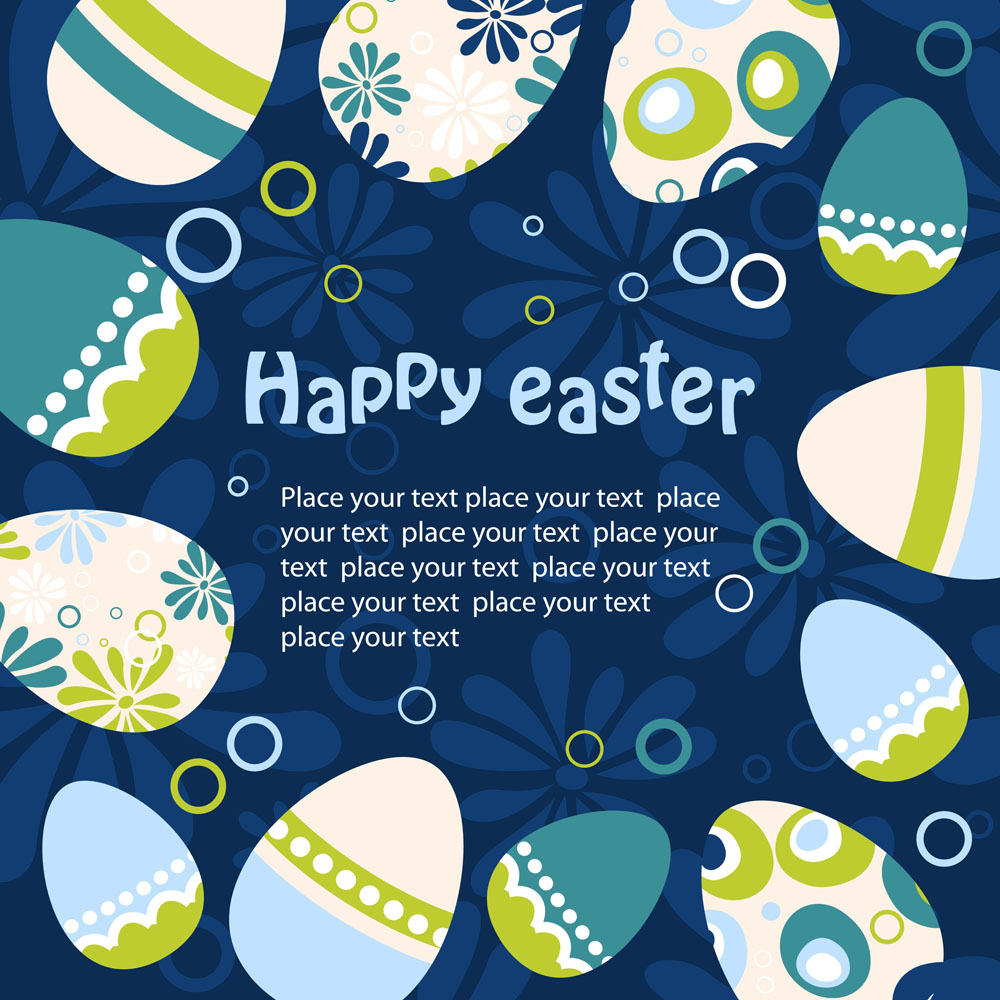 easter egg illustration background 02 vector