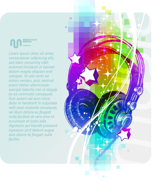 beautiful background music poster vector