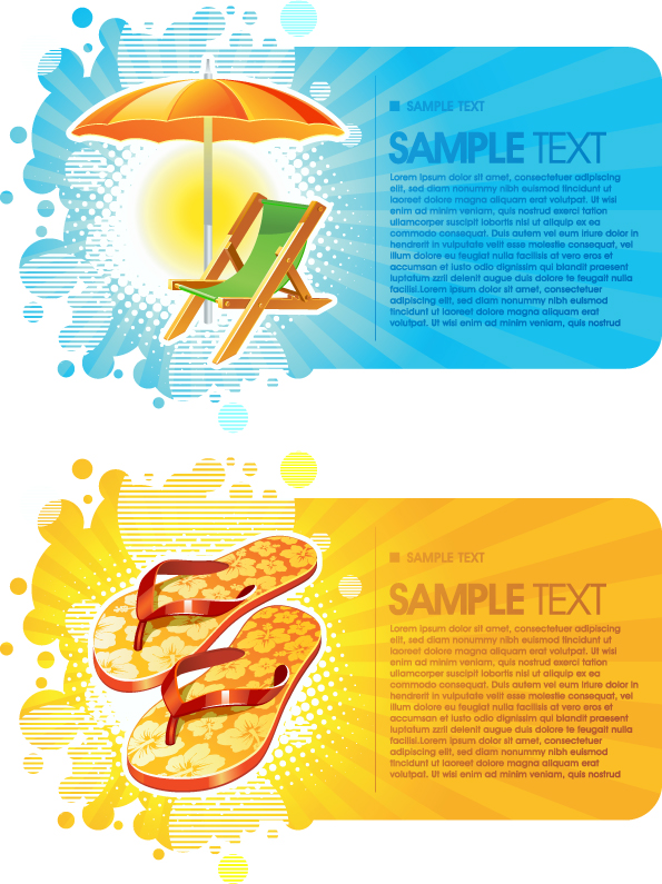 summer fashion card background vector