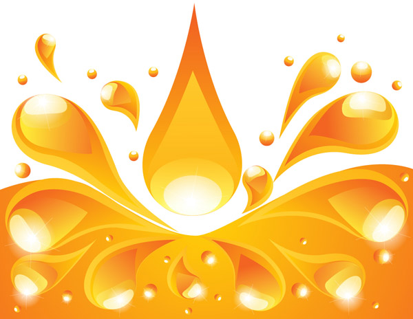 orange liquid background vector 4