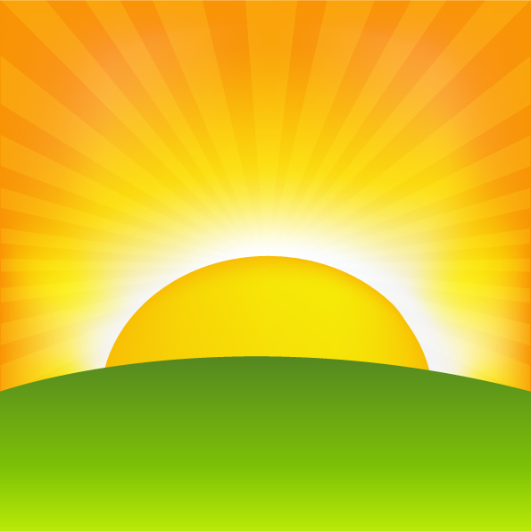 sunrise cartoon background 01 vector