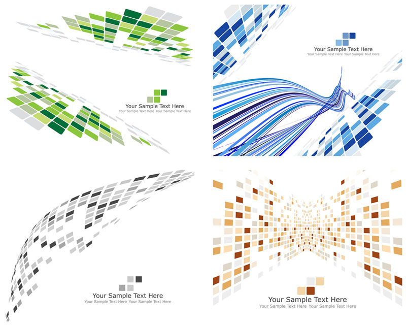 dynamic science and technology background pattern box 01 vector