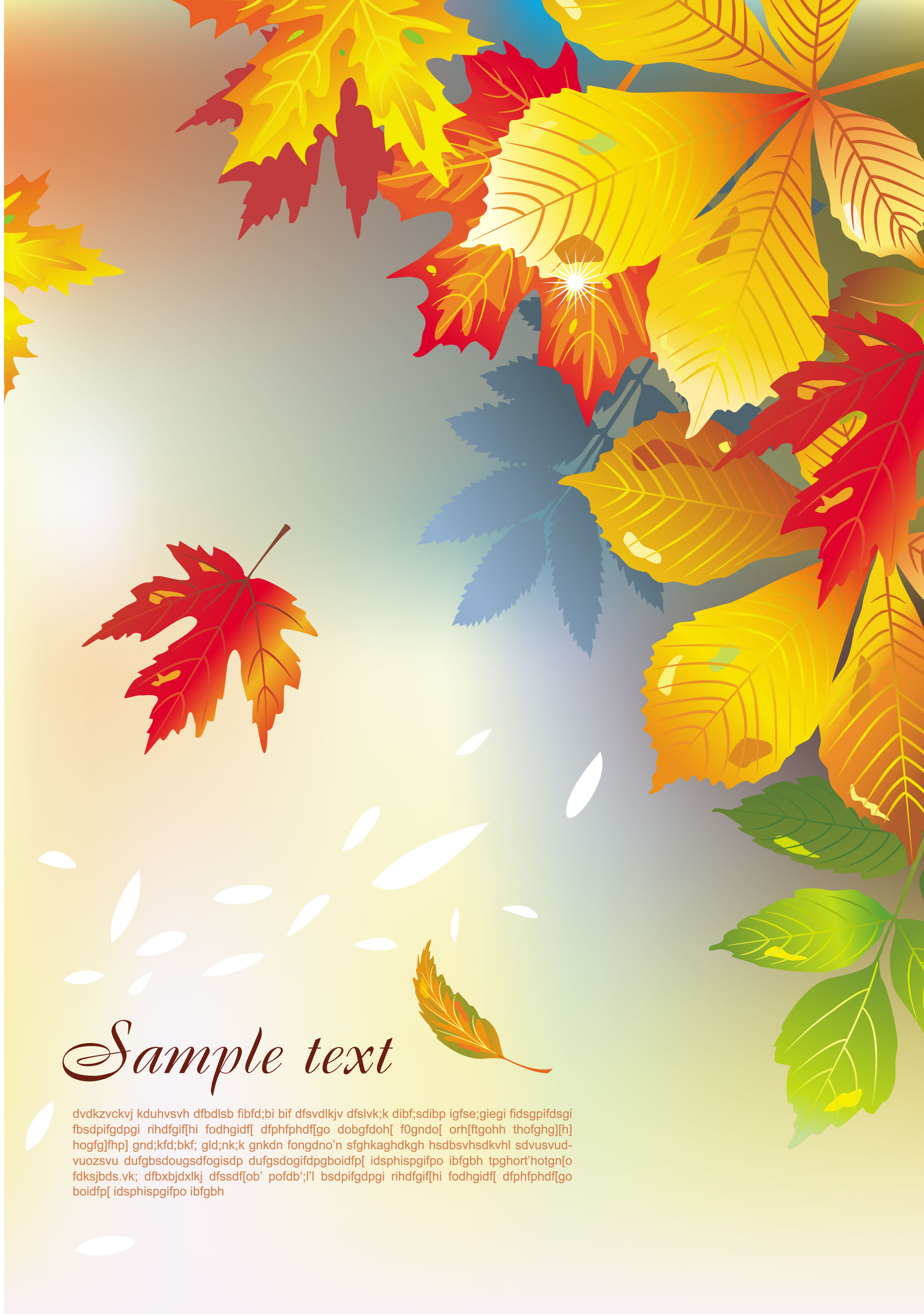 beautiful maple leaf background 01 vector