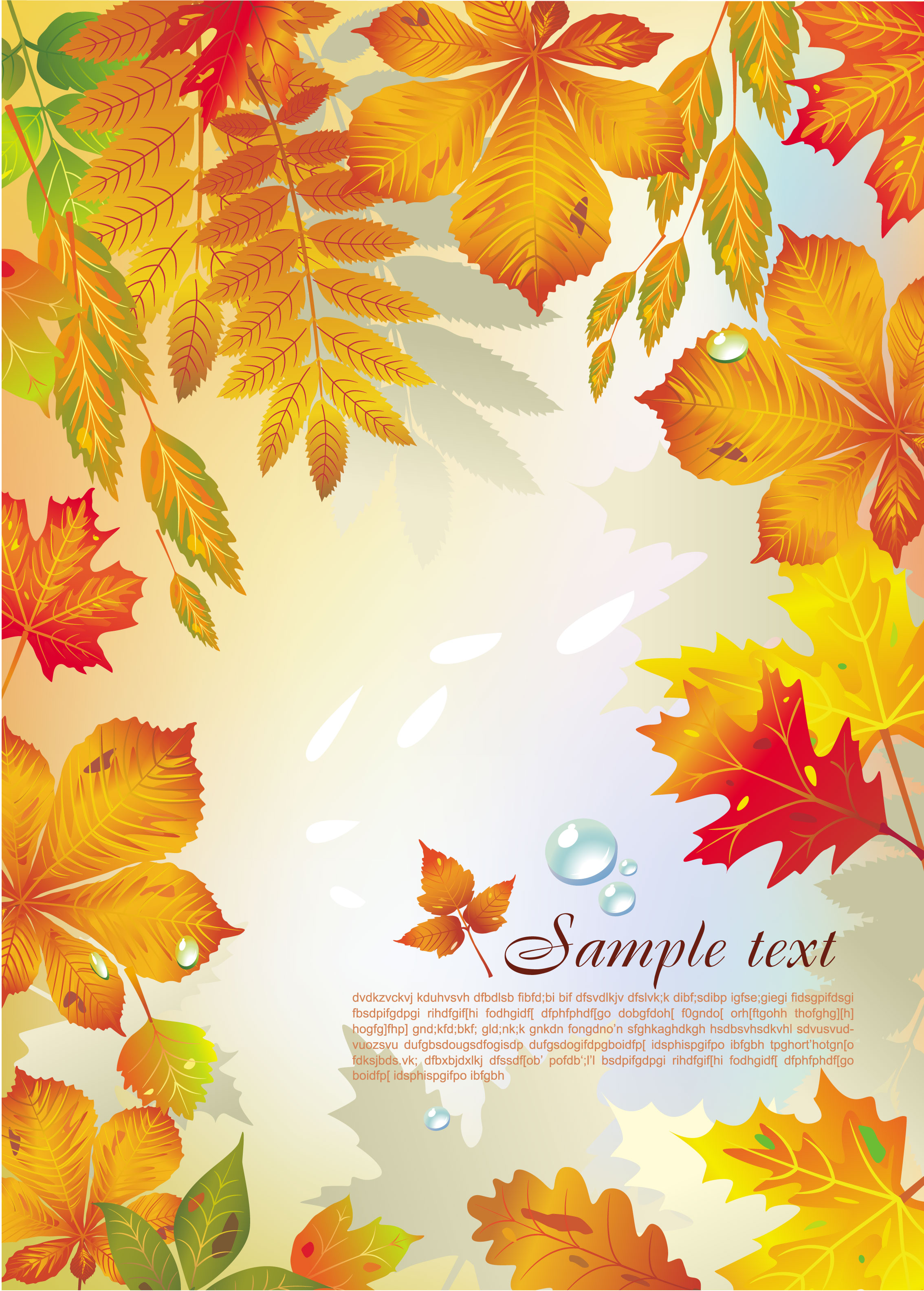 beautiful maple leaf background 02 vector