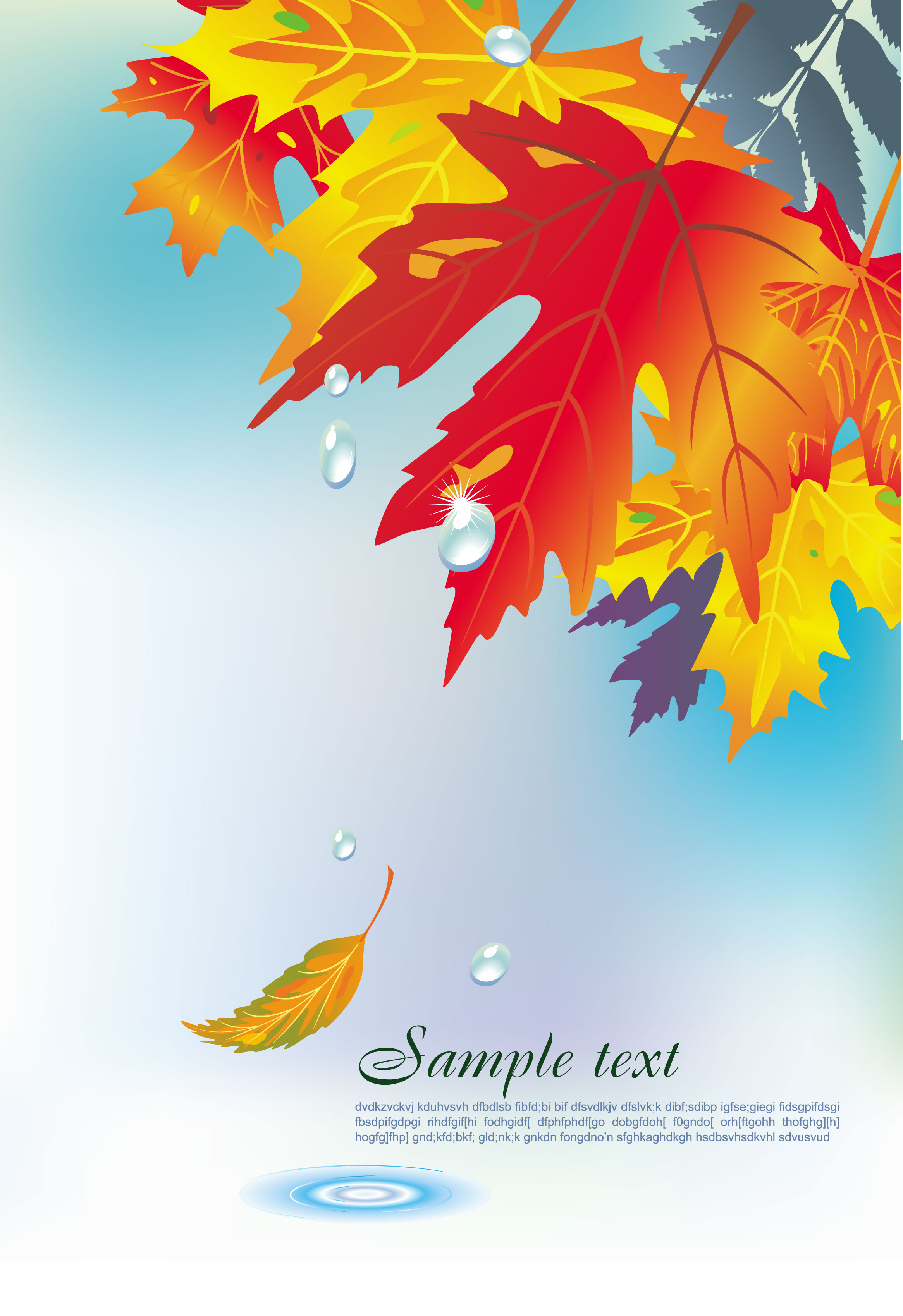 beautiful maple leaf background 03 vector