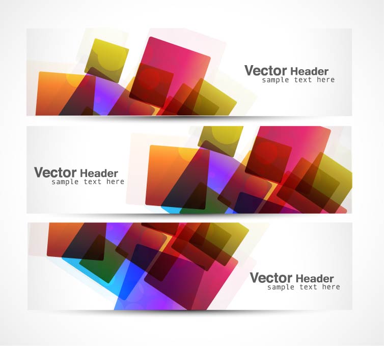 abstract modern graphics banner04 vector