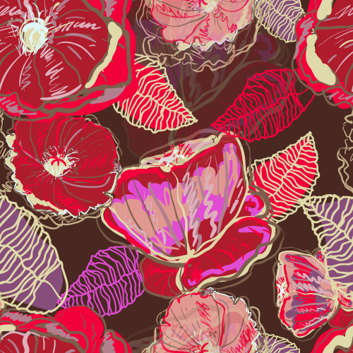 beautiful handpainted patterns background 05 vector