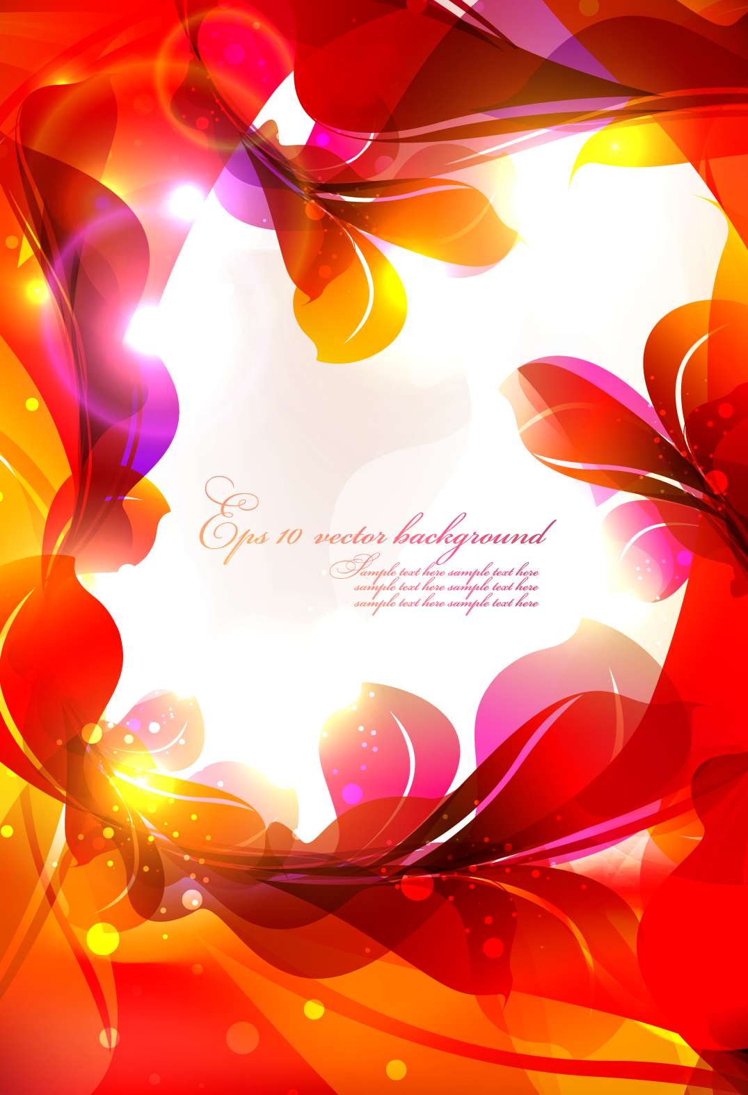 glow bright floral pattern background 05 vector